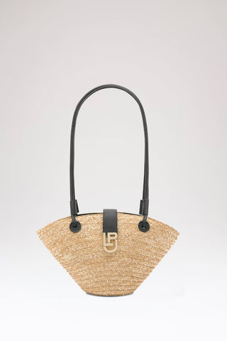 Black Raffia Trapezio Basket