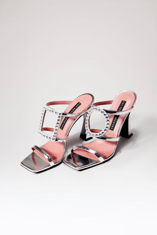 Silver Patent Hoya Heels